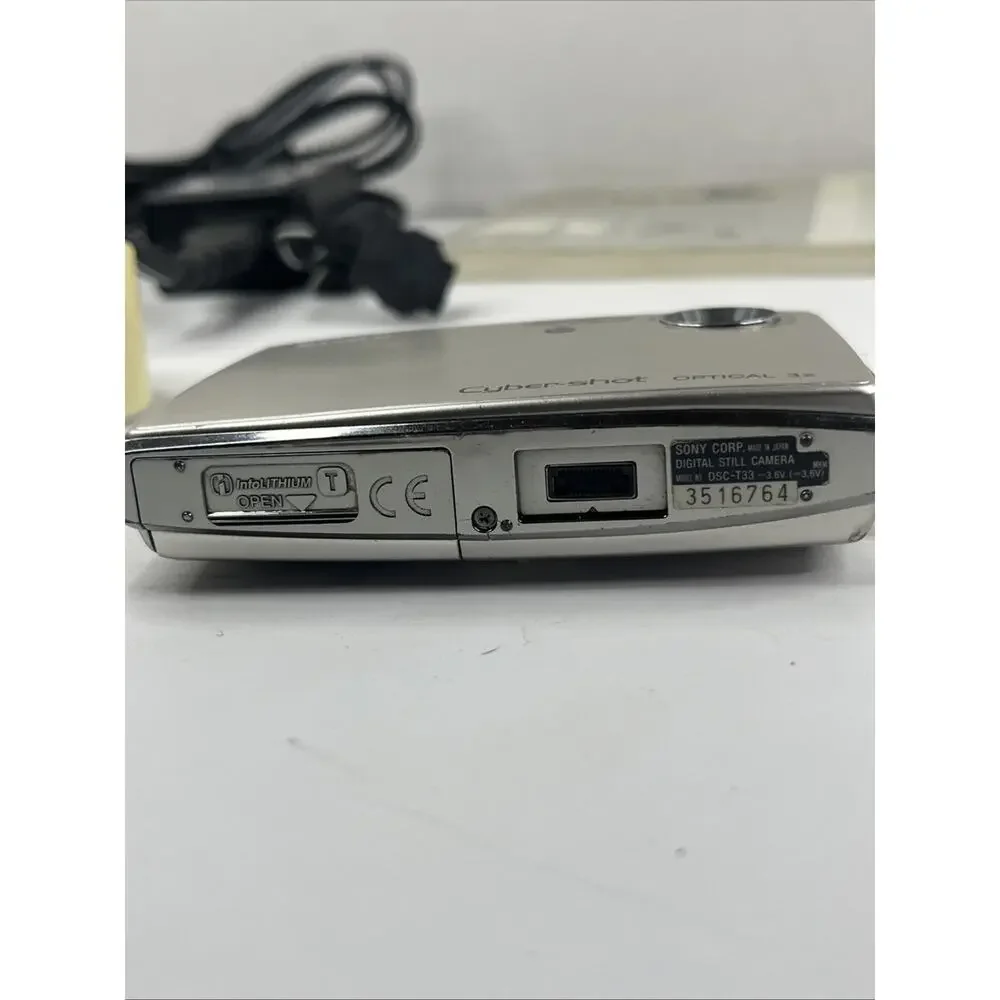 Sony CyberShot DSC-T33 Digital Camera 5.1MP CCD 3x 100% Working With Accessories